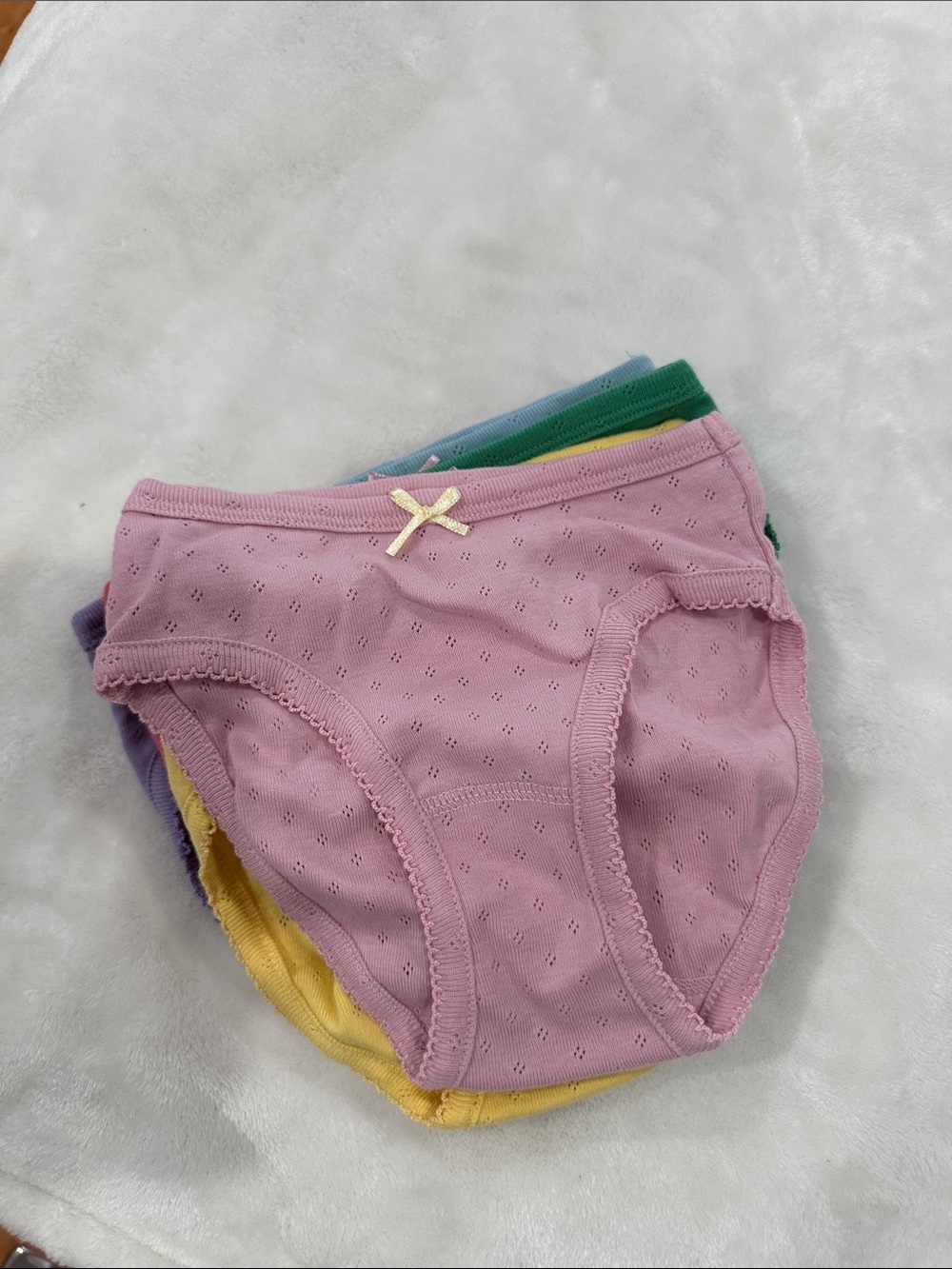Boden Girls' Cotton Briefs - Purple, Green, Yellow, Pink, Blue, Red, Cream - Picture 9 of 11
